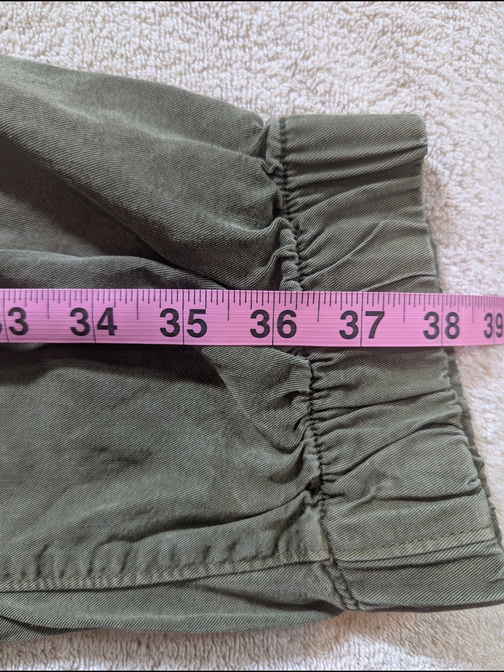 $22 Aerie Lightweight Cargo Joggers Olive Fun Green Utility Pants Size Large EUC - Picture 6 of 10
